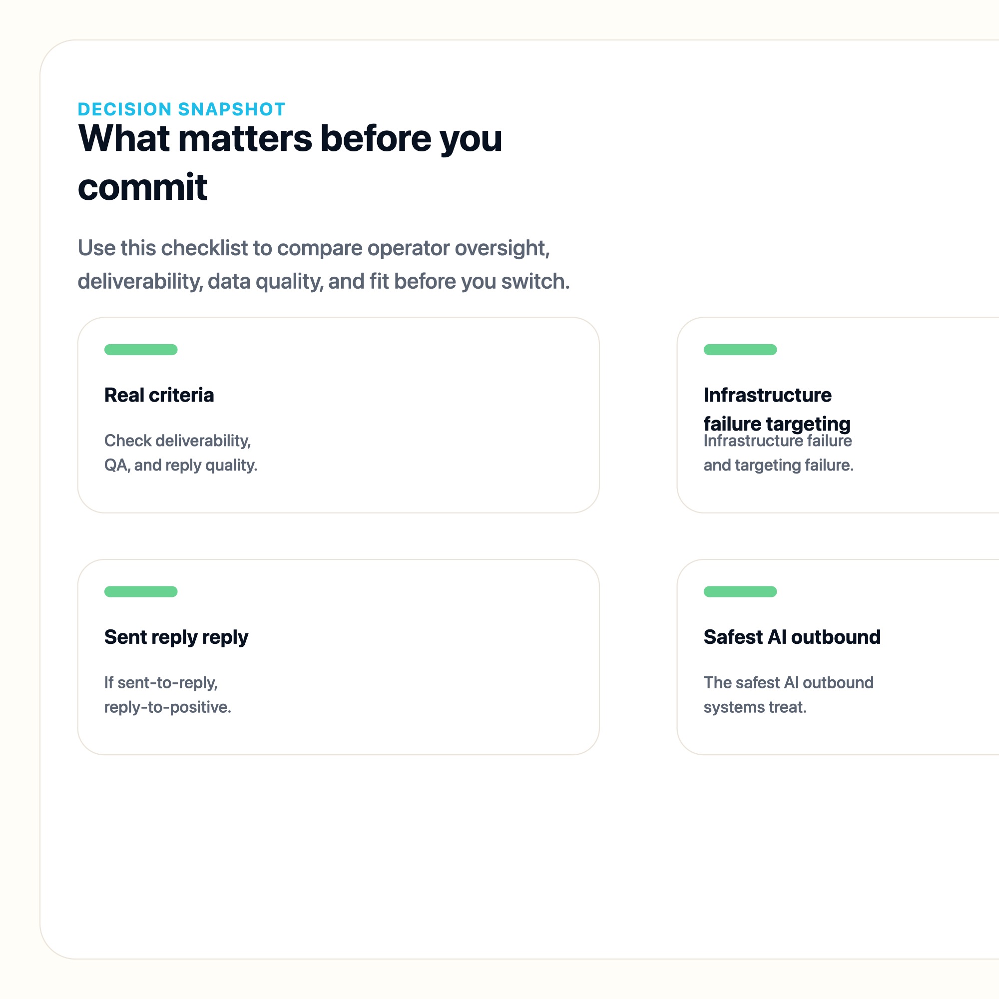Why Deliverability Breaks in AI SDR Systems decision snapshot